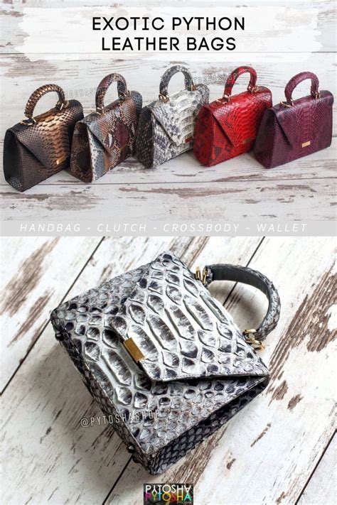 Genuine Python Leather Bags For Chic Street Style By Pytoshashop