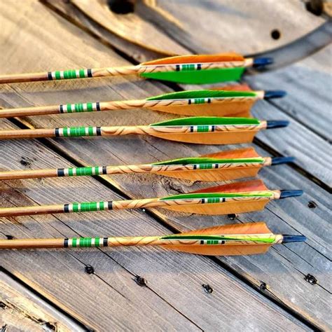 Hand Made And Hand Painted Wooden Arrows You Choose Length And Spine