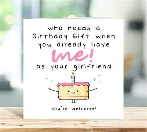 Boyfriend Birthday Card Funny Birthday Card Who Needs A Etsy
