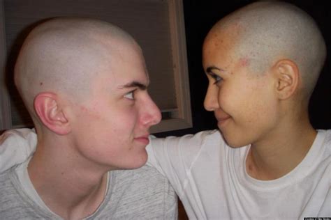 Boyfriend Shaves Head After Girlfriend Diagnosed With Cancer Pictures