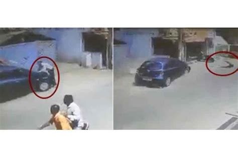 Hyderabad Man Flung Into Air After Being Hit By Speeding Car The