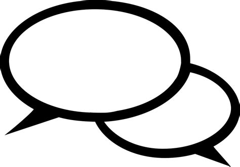 Couple Of Oval Speech Bubbles Chatting Interface Symbol ...