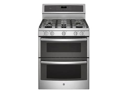 Desparate for a double oven downdraft solution!! GE Profile PCGB980ZEJSS 30" Free-Standing Double Oven Gas ...