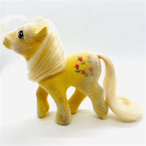 Vintage My Little Pony G1 Posey 1985 So Soft Ponies Yellow Mlp Tulips