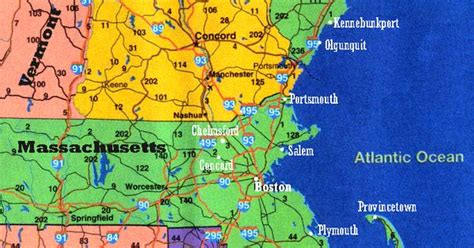New England Coast And Inland Map New England Coast Pinterest