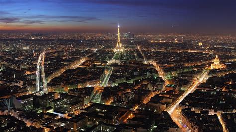Paris Night Eiffel Tower Buildings Timelapse Hd Wallpaper Man Made