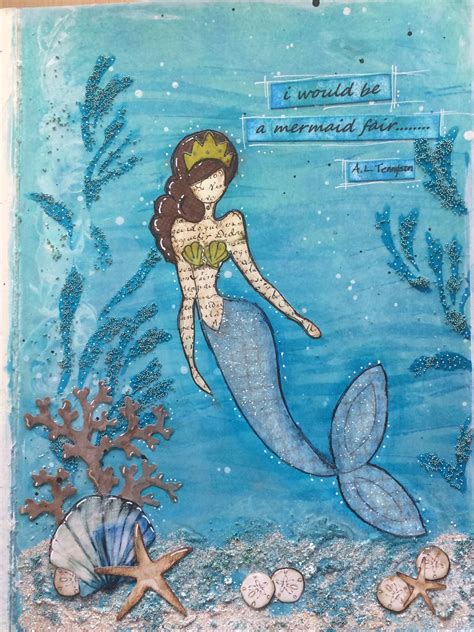 Large Dylusions Journal Mixed Media Mermaid Art Journal Art Journal