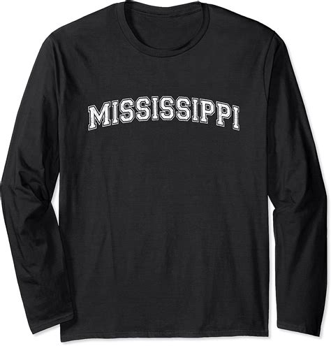 Vintage University Look Mississippi White Distressed Long