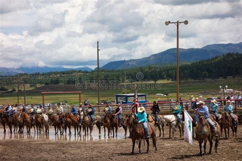 Ranchers Gathering For A Rodeo In Colorado Editorial Stock Image