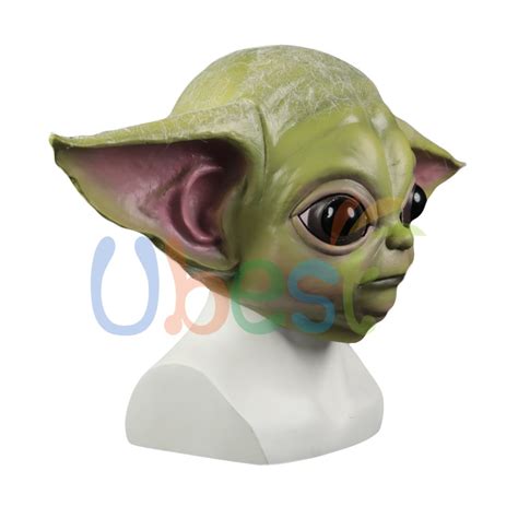 The Mandalorian Baby Yoda Helmet Prop Cosplay Replica Mask With Gloves