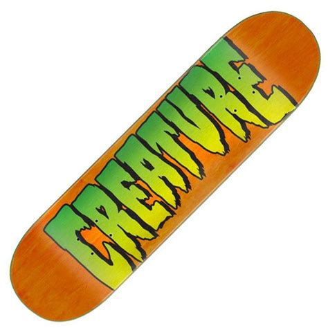 Creature Skateboards Logo Stump Orange Skateboard Deck 88