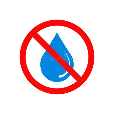 No Water Sign Icon Water Drop Forbidden Illustration Symbol Stock