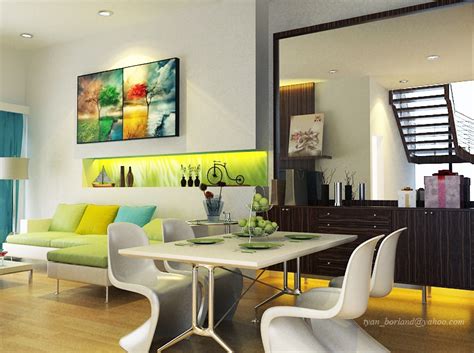 To make sure the darker grey didn. 9 lime green white turquoise living dining room | Interior Design Ideas.