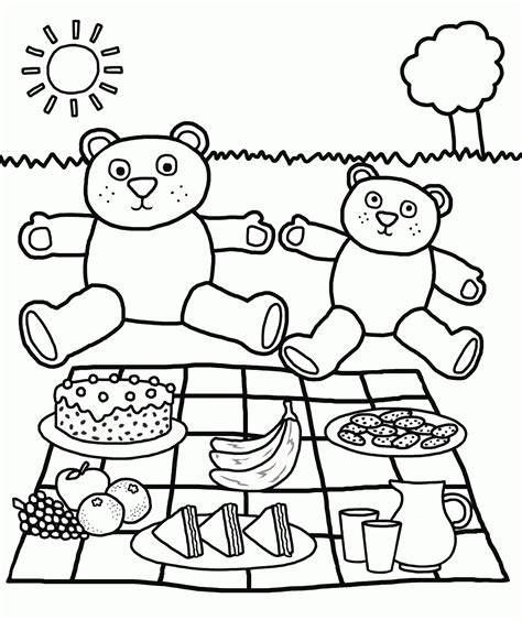 Fold each card in half along the dotted lines. Picnic And Ants Coloring Pages - Coloring Home