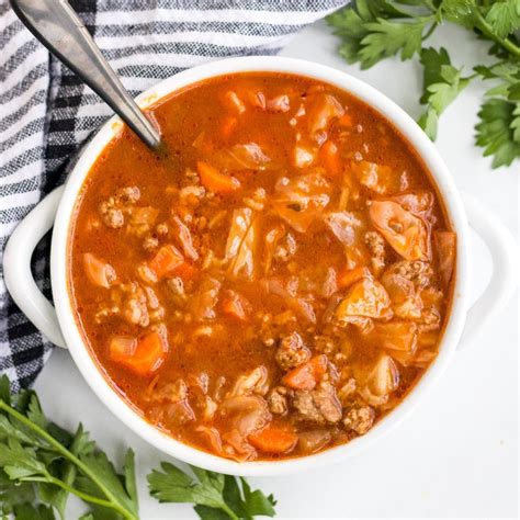 Easy Cabbage Roll Soup Stovetop Or Slow Cooker