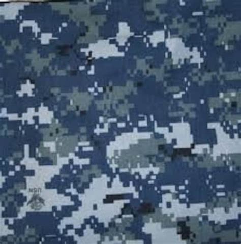 Usn Navy Blue Digital Camo Fabric