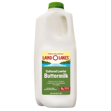 Land O Lakes Milk Buttermilk 1 Milkfat Half Gallon 64oz Plastic