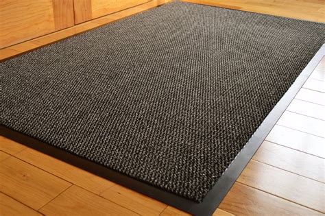 Funkybuys® Barrier Mat Large Greyblack Door Mat Rubber Backed Medium