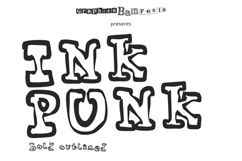 Ink Punk Outlined Bold Czcionka Przez Graphicsbam Fonts Creative Fabrica