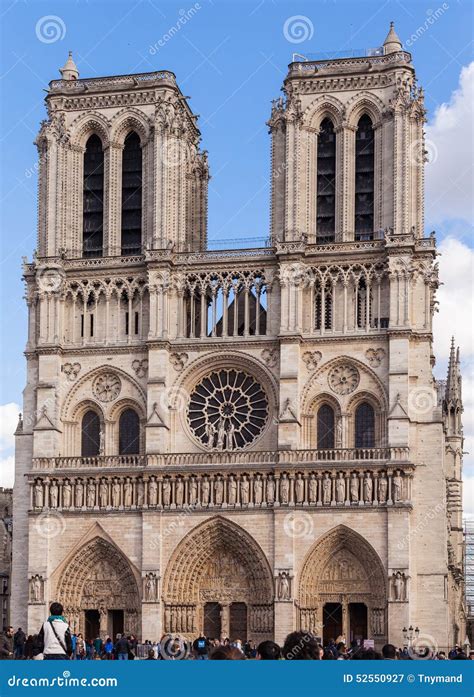 Notre Dame Famous Catholic Church Tourism Landmark In Paris France