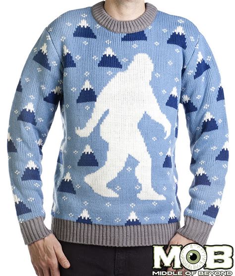 Yeti Abominable Snowman Holiday Sweater Middle Of Beyond