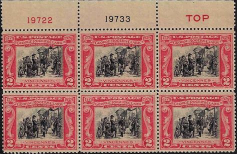 651 Mintognh Plate Block Of 6 Scv 2000 United States