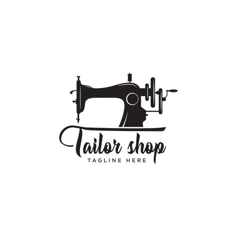 Premium Vector Sewing Machine Logo Design Template For Tailor Shop