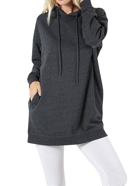 women oversized loose fit hoodie tunic sweatshirts top