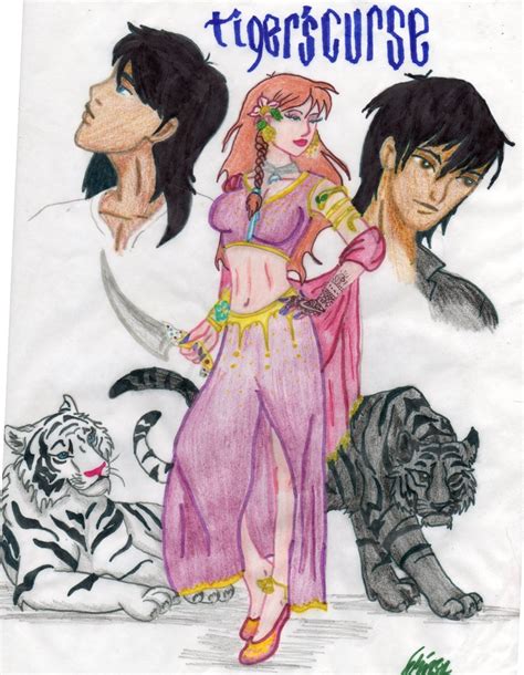 My Fanart For The Book Series Tigers Curse Dihren Kelsey And Kishan