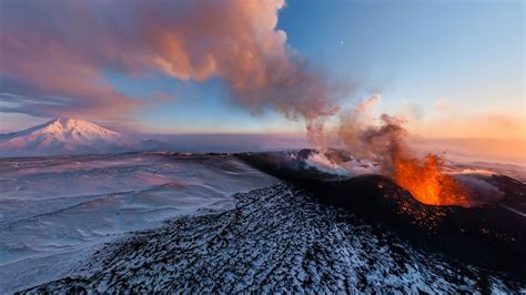 Tolbachik Volcanoes On The Kamchatka Peninsula Russia © Airpano