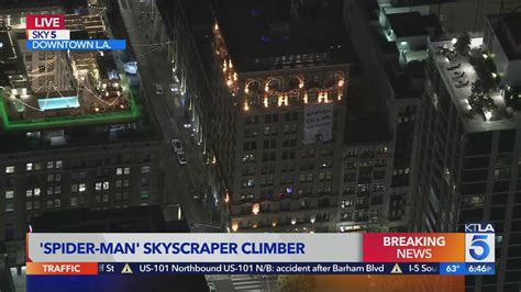 Spider Man Climbs Downtown Building Youtube