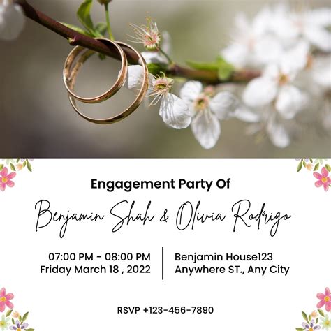 Free Printable Engagement Party Invitation Templates Canva 54 Off