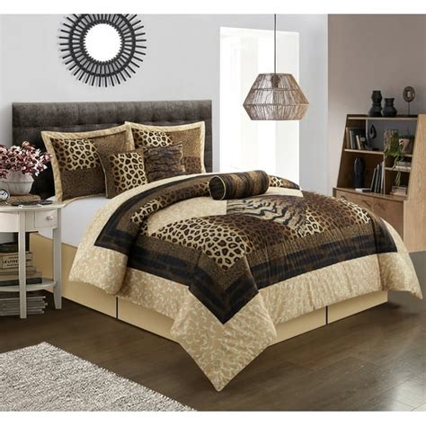 Nanshing Leopard 7 Piece Bedding Comforter Set King