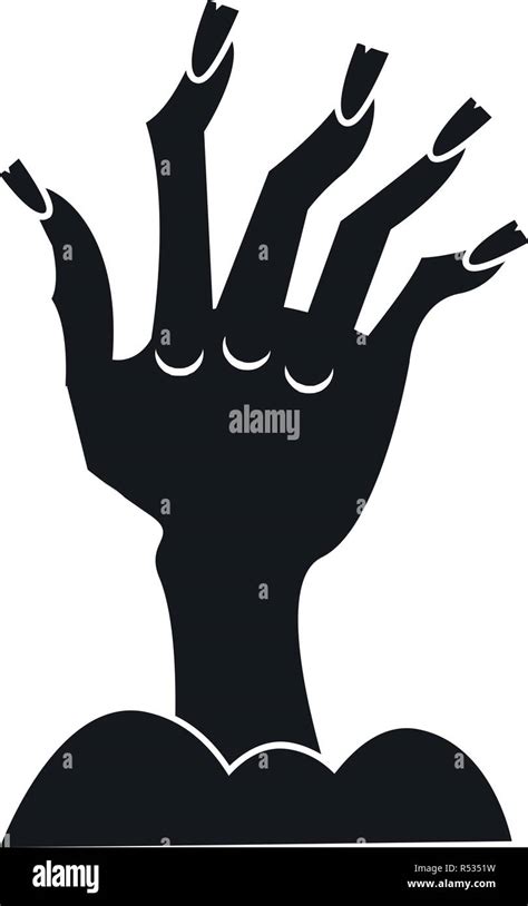 zombie hand icon simple illustration of zombie hand vector icon for web design isolated on
