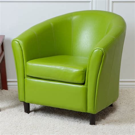 Best Selling Home Decor Napoli Modern Lime Green Faux Leather Club