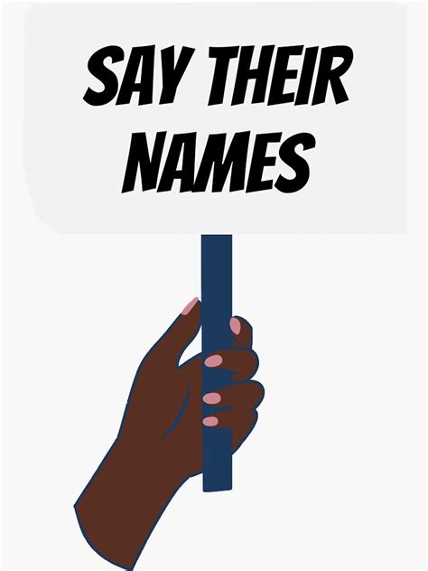 Say Their Names Sticker For Sale By Lilynevo Redbubble