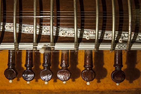 Sitar A String Indian Traditional Instrument Isolated On White Stock