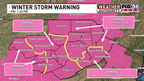 Winter Storm Warning Issued For Parts Of Central And Northeast Pa Ahead