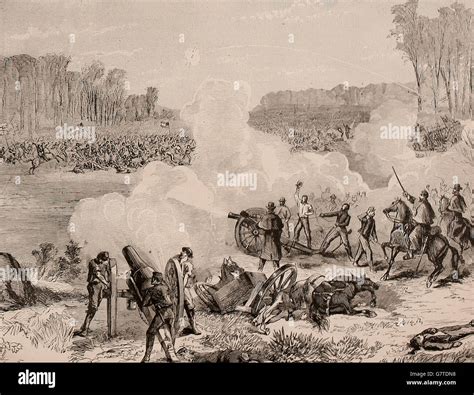 1862 Usa Civil War Vintage Illustration Drawing Sketch Hi Res Stock