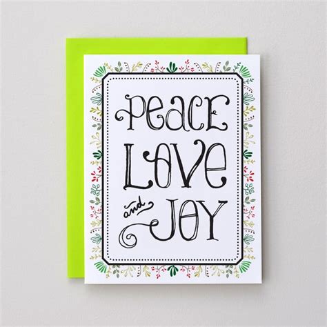 Peace Love And Joy Christmas Card