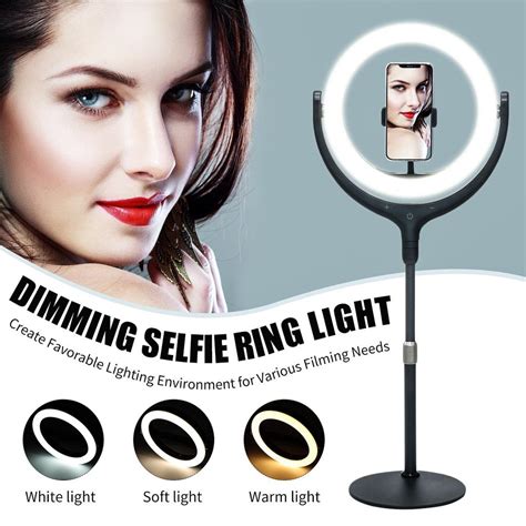 26cm led selfie ring light dimmable led ring lamp photo video camera phone light ringlight for