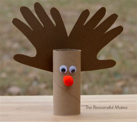 Toilet Paper Roll Reindeer Kid Craft Preschool Christmas Crafts