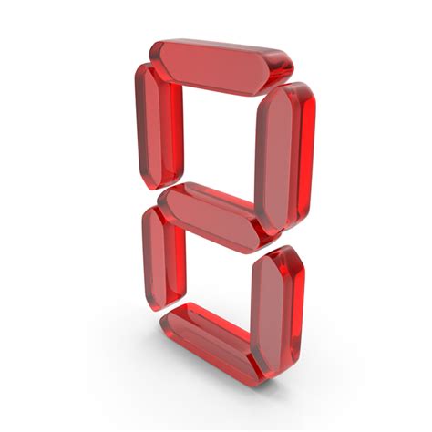 Red Glass Digital Number 8 Png Images And Psds For Download Pixelsquid