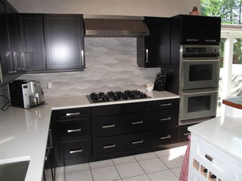 Straight grain veneer is made from quarter sliced veneer to maintain a true straight grain look. Cabinet Refacing with Espresso stain on Maple veneer - Contemporary - Kitchen - vancouver - by ...