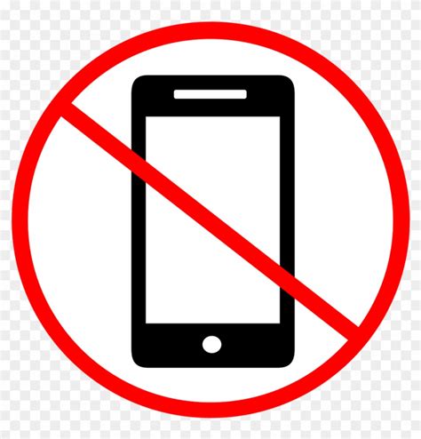No Cell Phone Clip Art No Phone Cell Free Image On Phone With Line