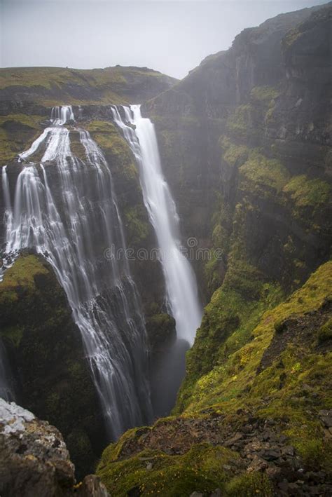 Glymur Waterfall Iceland Stock Image Image Of Tallest 112621419