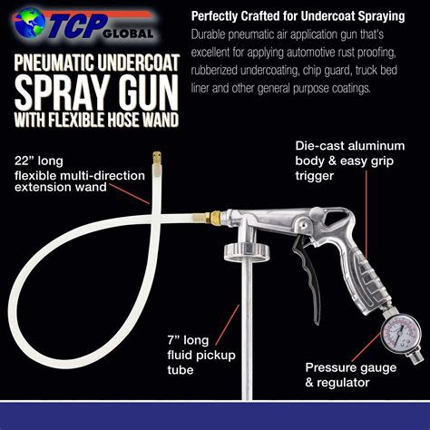 Air Rustproofingundercoating Gun Suction Feed With Gauge And 22 Nozzle