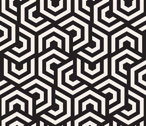 Black And White Hypnotic Background Abstract Seamless Pattern Vector