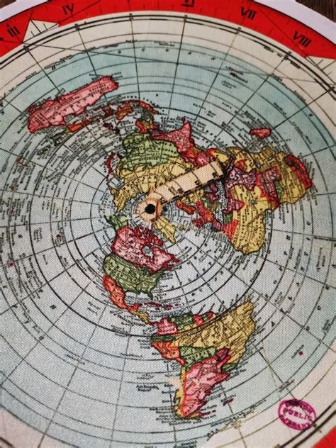 Gleasons New Standart Map Of The World 1892 Flat Earth Mousepad Nasa