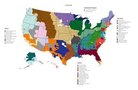 Us Dialects Map Infographics